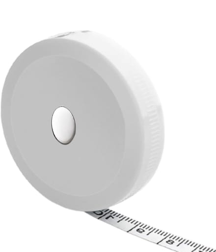Meetlint Lichaam - Zachte Liniaal - Kleding Maken - Intrekbaar Ontwerp - 5 cm - Wit