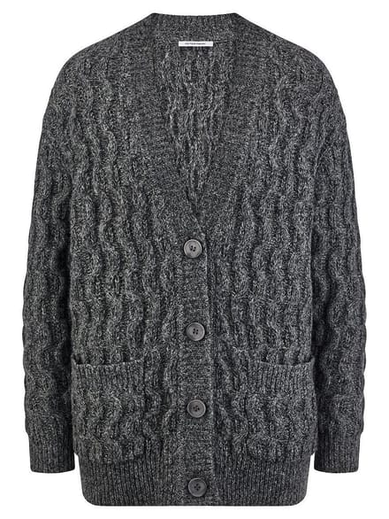 Vest in trendy oversized stijl Van Peter Hahn grijs