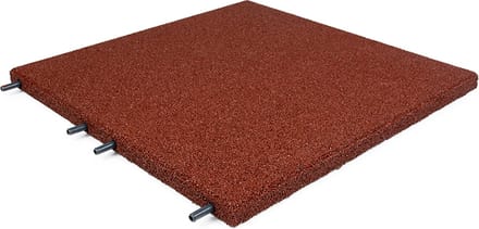 Rubberen tegel - Terrastegels rubber - Rood - Per 1 m² - 4 stuks - 50x50cm - Pen/Gat - Dikte 3cm