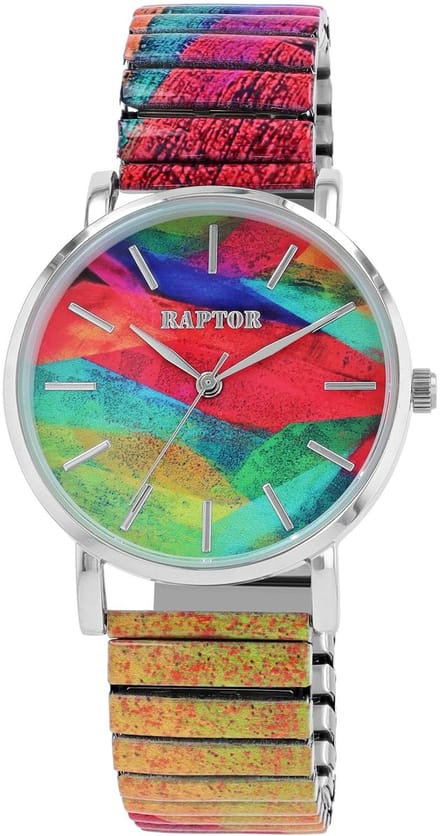 Raptor Herenhorloge siliconen JW20204 met echte leren band, 5ATM, basic, modern, zakelijk