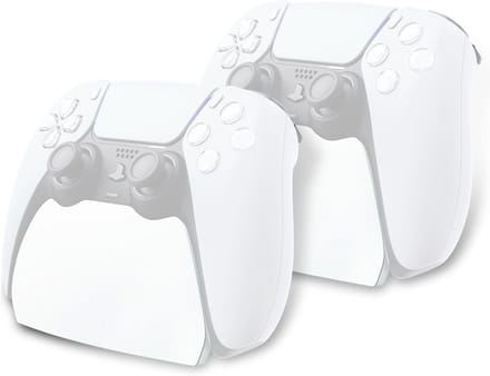 2x Displaystandaard voor PS5 Controller - Houders met Rubberen Pads voor Bureau Organizer - Wit