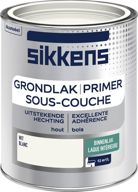Sikkens - Binnenlak Grondverf - Wit - 0,75 L