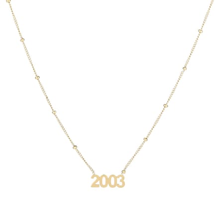 Go Dutch Label Collier schakel en gekleurde stenen Gold N2738-2