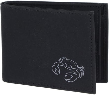 oxmox portemonnee New Cryptan RFID Protect Pocketbörse Crab 2.0 Print Grey Black zwart