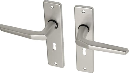 Wovar Deurkruk met schild aluminium duimmodel SL56 | Per Set