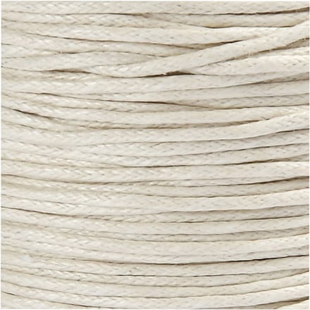 Katoenkoord, dikte 1 mm, off-white, 40 m/ 1 rol