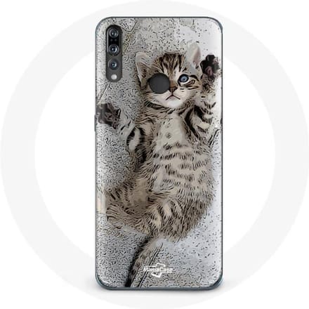 Coque - Huawei - P30 Lite - Souple - Gris - Chaton Bengal Mignon
