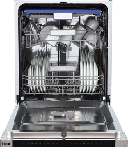 ETNA VW540A - Inbouw vaatwasser - RVS - 60 cm - Flexibele derde lade - LED display - Energieklasse A - Vloerprojectie - 8 programma's