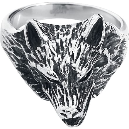 etNox hard and heavy - Gothic Ring - Wolf Packs - zilverkleurig