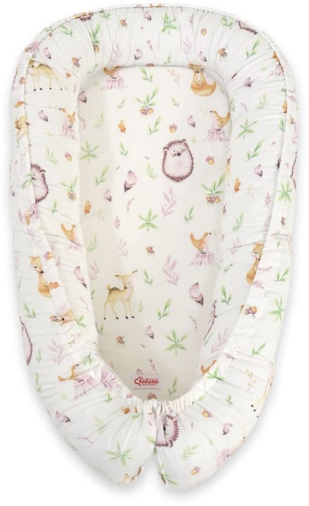Babynest dubbelzijdig Premium Cocoon voor baby's BOBONO- boszachtheid