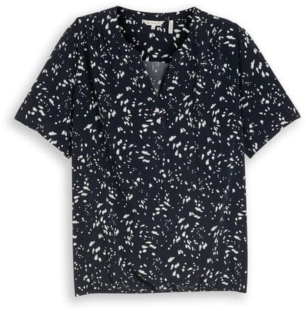 Tom Tailor - Plus Size - Blouse met patroon - Maat 46 - navy dot