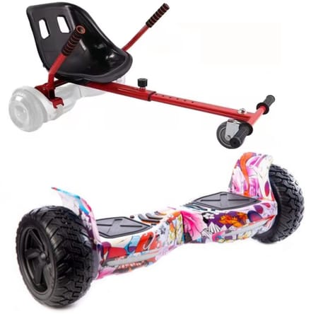 Altrado - Hoverboard + Hoverkart – Rose HipHop - 8.5 inch Off-Road - 15 km/h - 10km bereik - Bluetooth speaker - Oxboard - Hoverboards