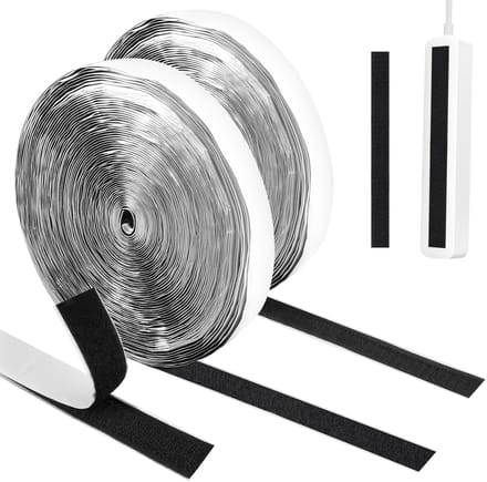 Dailygoods - 2 Stuks 20m X 20mm Zelfklevend Klittenband, Extra Sterk