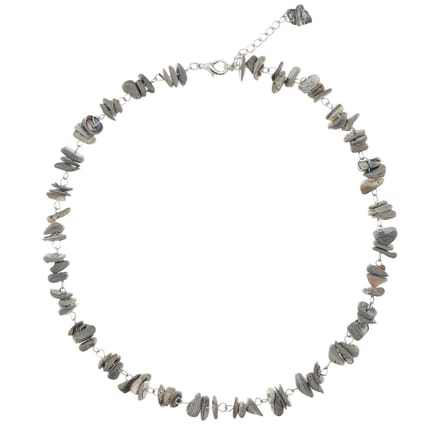 Behave Ketting met kralen van schelp bruin zwart 44 cm