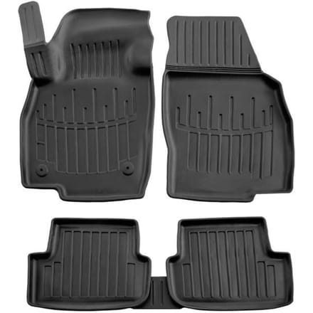 Tapis de sol 3D - SCOUTT - Volkswagen Polo 6 - Caoutchouc Premium - Noir - Sur mesure noir