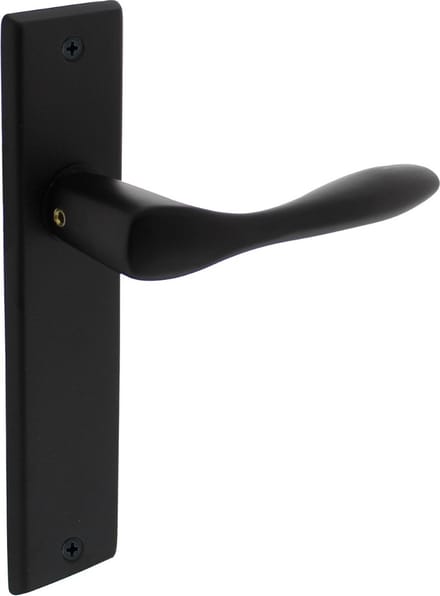 Intersteel Deurkruk Banaan met schild 181x41x7mm blind mat zwart