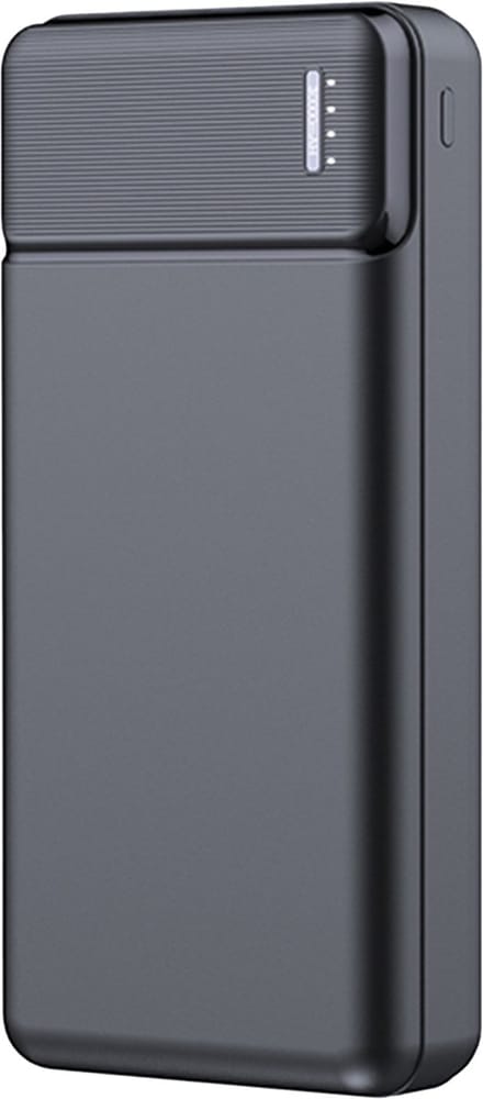 Powerbank 30000 mAh - 22.5W Snellader - 1x USB C input en output - 2x USB A output - 1x Micro USB input - 1x Lightning input - USB A naar USB C kabel meegeleverd - Powerbank klein - Zwart