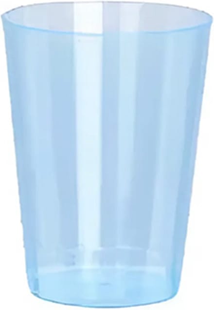 Excellent Houseware Beker- 6x - blauw - kunststof - 280ml- herbruikbaar glas