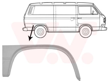 Van Wezel - ACHTER SCHERM VOOR VW TRANSPORTER T3 1979-1992 ARC923437VWAN