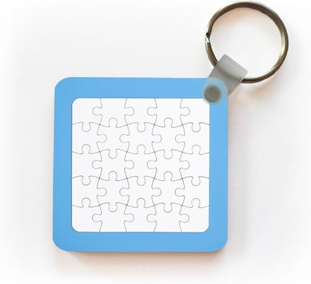 Sleutelhanger - Uitdeelcadeautjes - Witte puzzel - Plastic