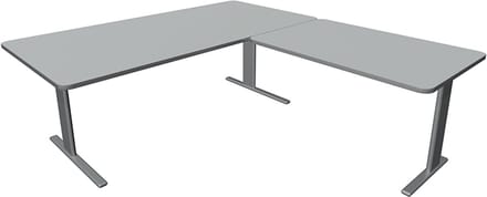 Hoekbureau Unic comfort grijs 200x220cm
