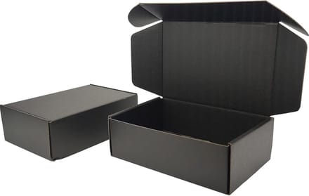 Kleine Zwarte Verzenddozen 25 Stuks - Kartonnen Golfkarton Mailer Boxes voor Verzending en Cadeaus
