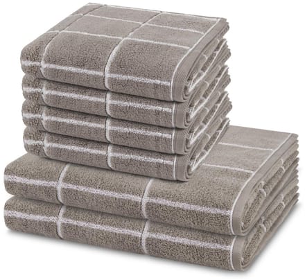 Ross Sonstiges 4 X handdoek 2 X douchehanddoek - in set 6 pack Sensual Skin Karo