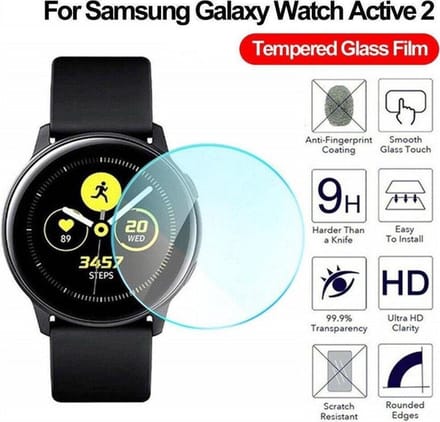 DrPhone 9H Tempered Glass - Geschikt voor Samsung Galaxy Active 2 - 44mm - Screenprotector - Voor Vallen en Stoten