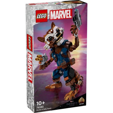 LEGO Marvel Rocket en Baby Groot Guardians of the Galaxy Bouwbare Speelgoed Set 76282