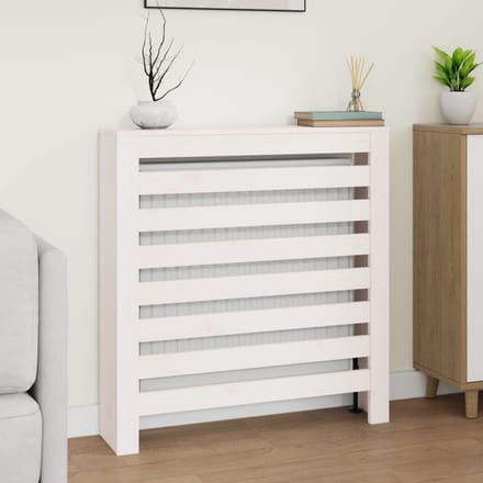 Vidaxl Radiatorafdekking, Wit, 79,5X19X84 Cm, Massief Grenenhout