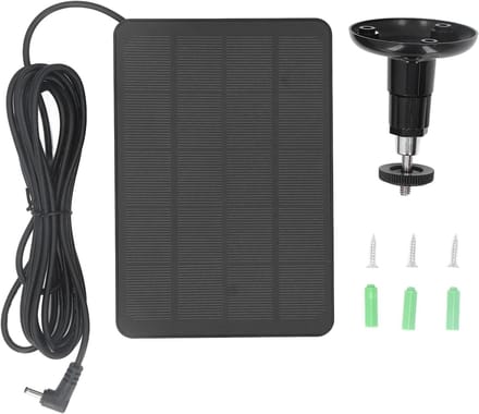 Zonnepaneel Oplader - Continu Vermogen - Camera Energie - Weerbestendig Ontwerp - 10W Vermogen - Zwart