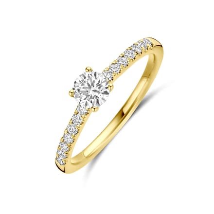 14K Geelgouden Ring Lab Grown Diamant 0.58ct G VS – 4034719