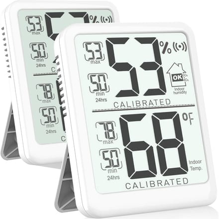 2-pack Digitale Thermometer Hygrometer Binnen - Temperatuur & Vochtigheid Meter met Max/Min