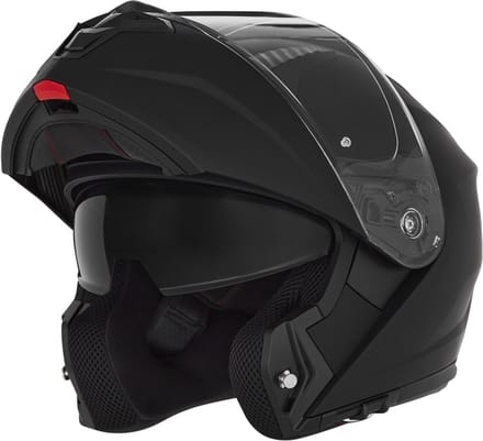 Nox Systeemhelm met Zonnevizier | Scooterhelm & Motorhelm & Brommerhelm | ECE 22.06 gekeurd - Mat Zwart - Maat M
