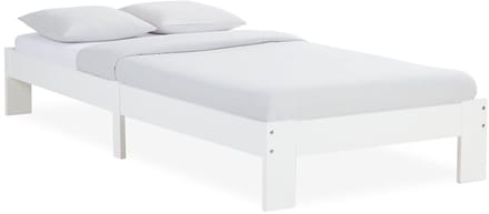 Homestyle4u Eenpersoonsbed - 90x200 cm - Houten bed - Wit