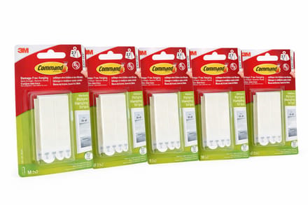 3M Command Picture Hanging Strips Medium – 5-Pack – 2,7 kg – Schadevrij Ophangen Zonder Boren – Wit
