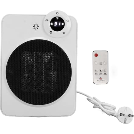 Hondenhokverwarming Snel Verwarmen 3 Snelheden Laag Geluidsniveau Brede Hoek Mini Ruimteverwarming met Afstandsbediening white