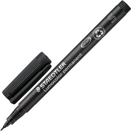 STAEDTLER Lumocolor permanent marker - Zwart - 1 stuk