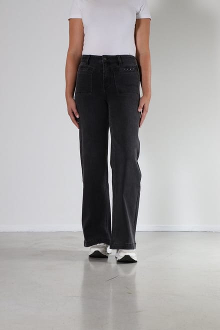 New Star - Broek Gina grey wide legs L31 - maat 38