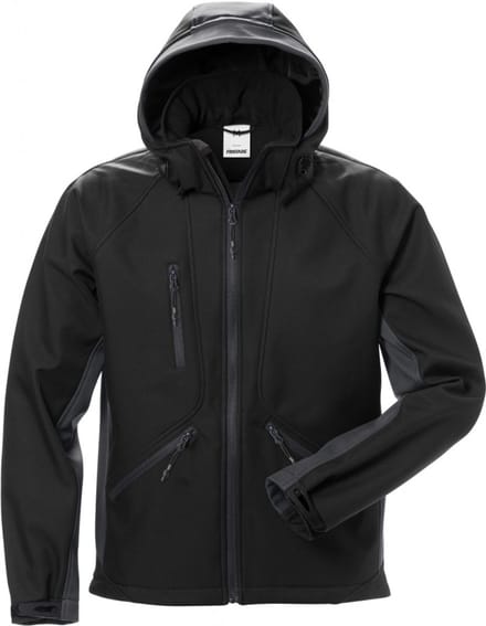 Fristads Softshelljack 1414 Shi - Zwart/Grijs - L