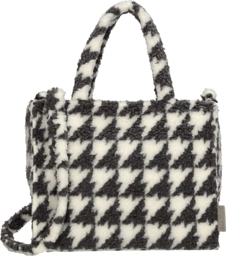 Beagles Navarra Hand & Schoudertas Teddy Soft Trendy Bag - Pied de poule Grijs