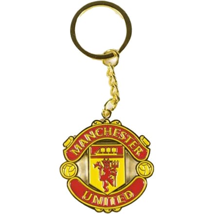 Manchester United FC Logo Sleutelhanger En Speld Set One Size brown