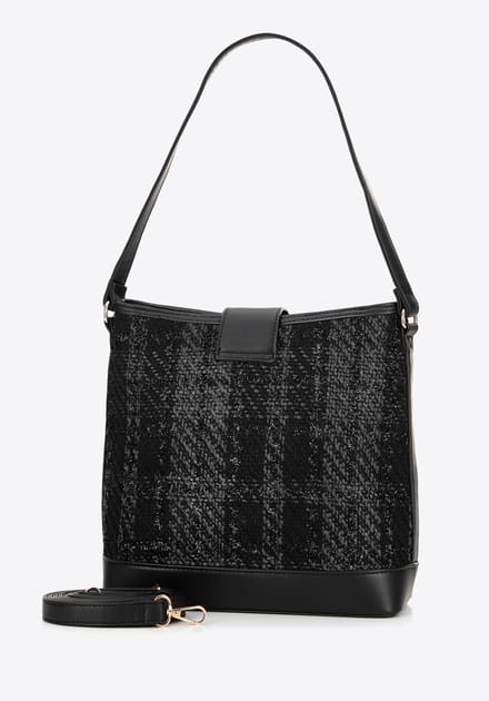 Wittchen Dames Bouclé Stoffen Tas Zwart Polyester