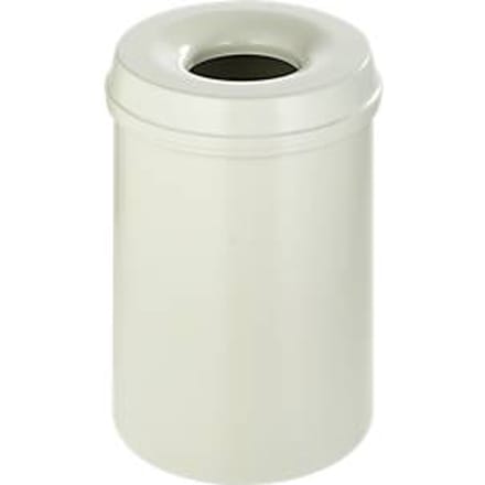 Afvalverzamelaar 30 l, zelfblussend, romp wit/deksel wit