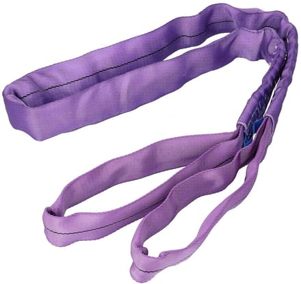 Hefband Polyester - Hijstouw Tilband - Industrieel Hefwerk - Zachte PES vezels - 2 meter - Paars