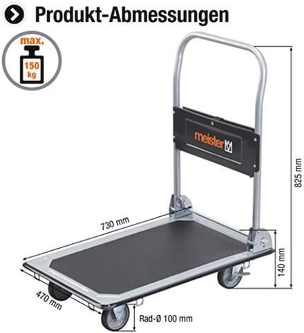 Inklapbare platformwagen tot 150 kg - Perfect voor transport en opslag