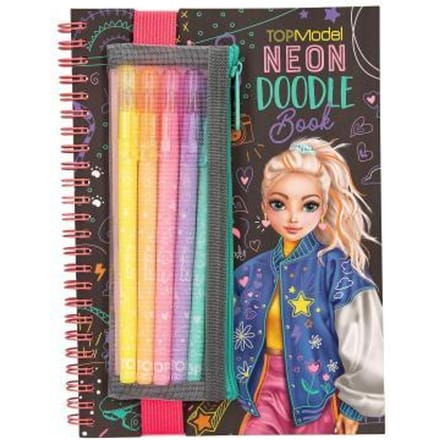 Top Model TOPModel neon Doodle kleurboek met neon stiften Kleurboeken