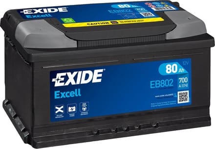 Exide Technologies EB802 Excell 12V 80Ah Zuur