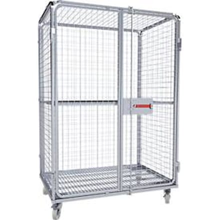Antidiefstal rolcontainer - metaal - B 1200 x D 800 x H 1800 mm - draagvermogen 500 kg