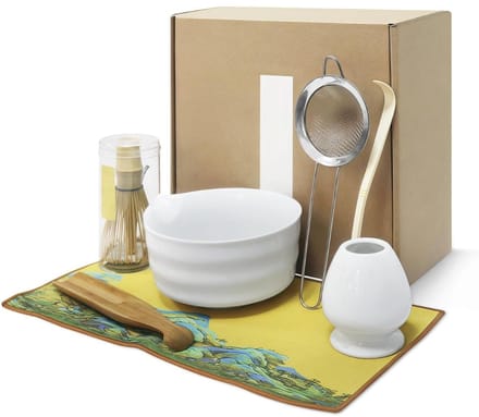 SNJY® Matcha Set - Matcha Klopper - Matcha Starterkit - 500ML Schaal - Wit